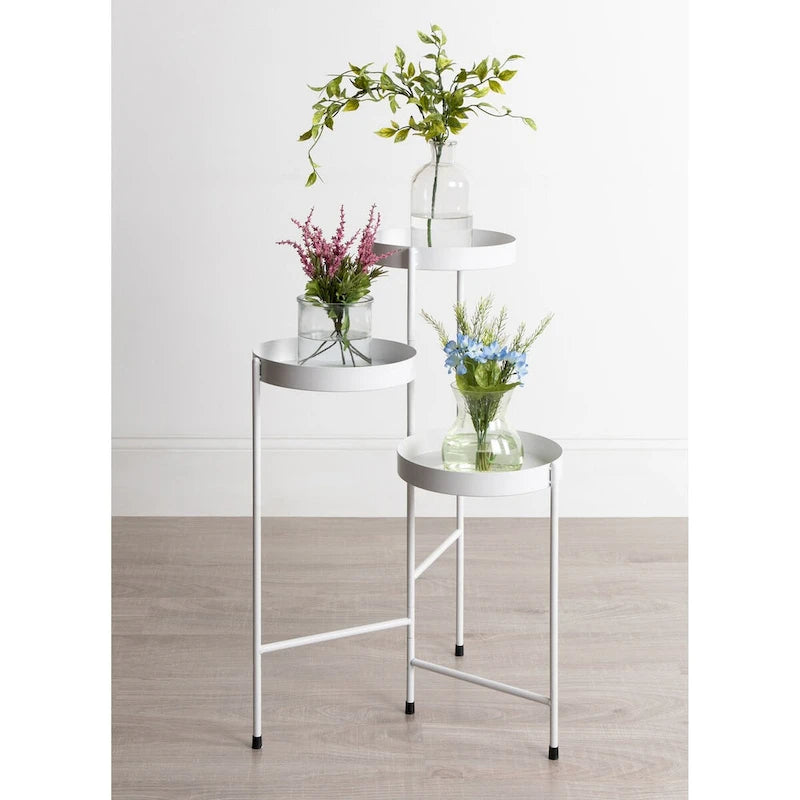 Support à plantes moderne en métal à 3 niveaux - 16x21x30