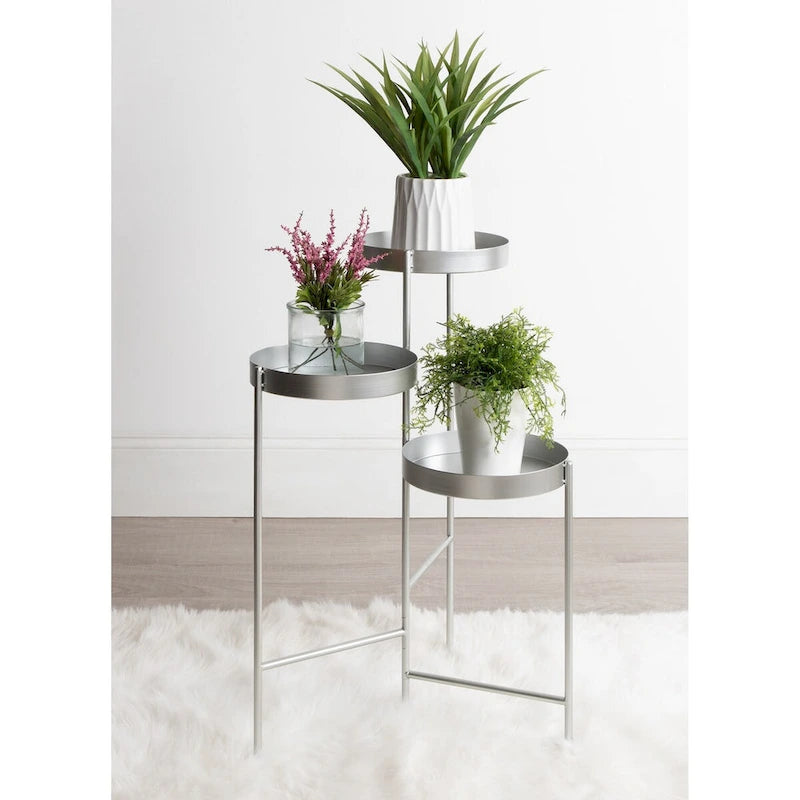 Moderner 3-stufiger Pflanzenständer aus Metall - 16x21x30