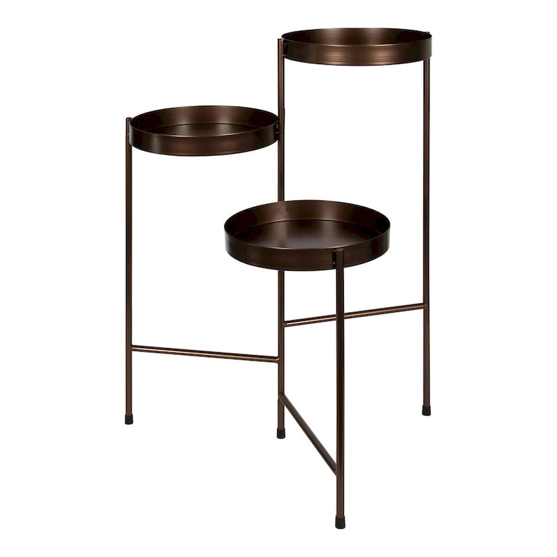 Support à plantes moderne en métal à 3 niveaux - 16x21x30